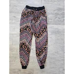 Women's Eye Candy Jogger Pants Stretch Drawstring Multicolor Size Small Pockets